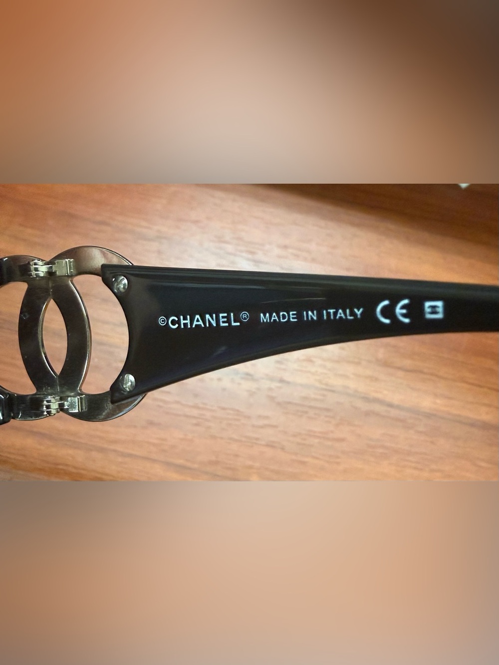 CHANEL 6014 Black Oversized Sunglasses with Silver CC Logo on sides 64/16/120 - Picture 7 of 7